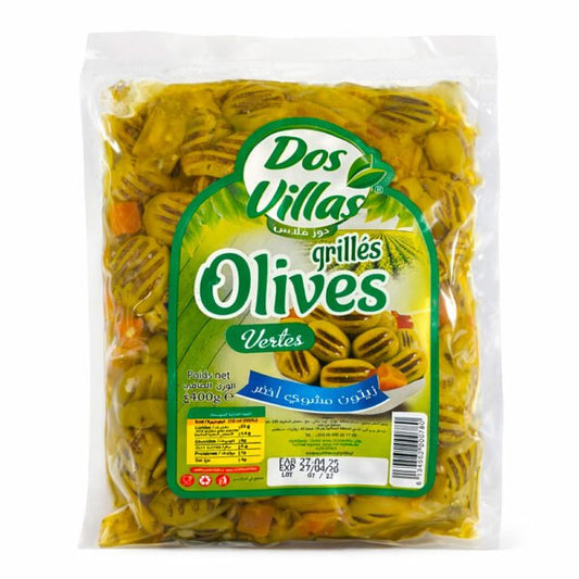Dos Villas Olives Grillées Vertes 400 g