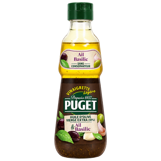Puget Vinaigrette Légère Ail et Basilic 330 ml