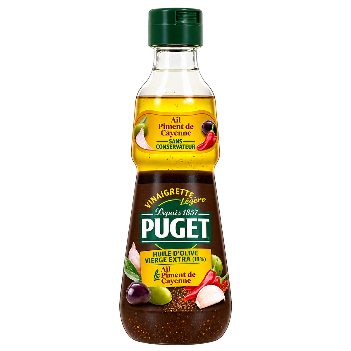 Puget Vinaigrette Légère Ail et Piment de Cayenne 330 ml
